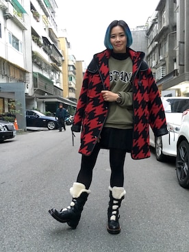 「WINTER STYLE」｜「アイテム（トレンチコート）」を使った、Joycechangさん（レディース・163cm）の冬コーディネート