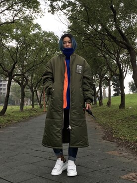 「ADER（アデル）のアイテム（ジャケット/アウター）」を使った、Joycechangさん（レディース・163cm）の冬コーディネート