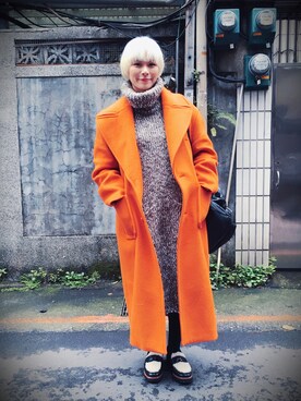 「ADER（アデル）のアイテム（ジャケット/アウター）」を使った、Joycechangさん（レディース・163cm）の冬コーディネート
