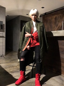 「KYE（キー）のアイテム」を使った、Joycechangさん（レディース・163cm）の春コーディネート