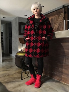 「Black&Red」｜Joycechangさん（レディース・163cm）の春コーディネート