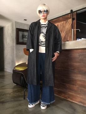 「miu miu（ミュウミュウ）のアイテム（テーラードジャケット）」を使った、Joycechangさん（レディース・163cm）の春コーディネート