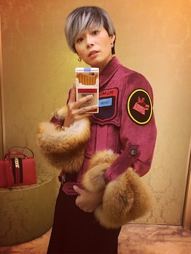 「miu miu（ミュウミュウ）のアイテム（テーラードジャケット）」を使った、Joycechangさん（レディース・163cm）の秋コーディネート