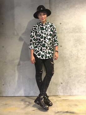 「pushBUTTONのアイテム」を使った、Joycechangさん（レディース・163cm）の秋コーディネート