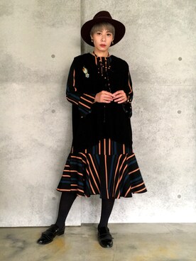 「MAISON MICHEL（メゾンミッシェル）のアイテム」を使った、Joycechangさん（レディース・163cm）の秋コーディネート