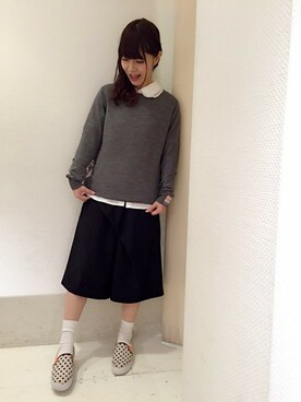 「FRAPBOIS（フラボア）のアイテム（パンツ）」を使った、FUUさん（レディース・162cm）の秋コーディネート