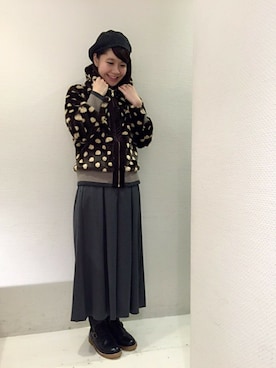 「FRAPBOIS（フラボア）のアイテム（ジャケット/アウター）」を使った、FUUさん（レディース・162cm）の秋コーディネート