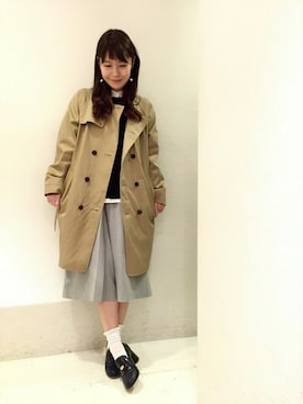 「FRAPBOIS」｜「アイテム（トレンチコート）」を使った、FUUさん（レディース・162cm）の冬コーディネート