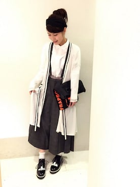 「キュロット」｜「アイテム（その他シューズ）」を使った、FUUさん（レディース・162cm）の春コーディネート