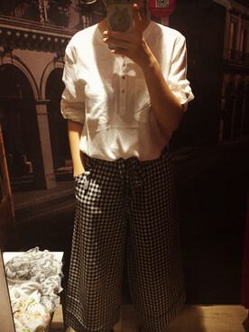 「Etam（エタム）のアイテム（パンツ）」を使った、刘半仙さん（レディース・163cm）の夏コーディネート