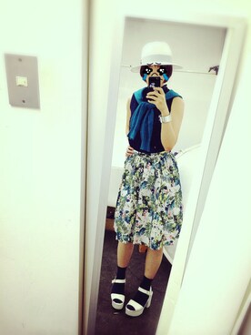 「FRED PERRY（フレッドペリー）のアイテム（アナログ腕時計）」を使った、Petrouchkaさん（レディース・160cm）の夏コーディネート