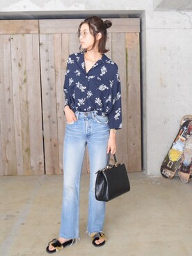 「イズカジ」｜出岡美咲(izu)さん（レディース・168cm）の秋コーディネート