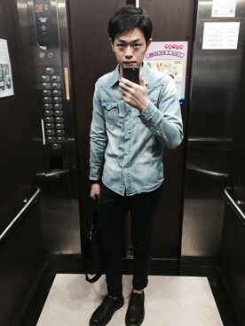 「ESPRIT（エスプリ）のアイテム（パンツ）」を使った、Chang Kengさん（メンズ・176cm）の秋コーディネート