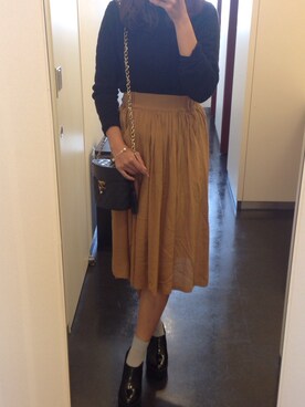 「MONKI（モンキ）のアイテム（パンプス）」を使った、へのじさん（レディース・161cm）の秋コーディネート