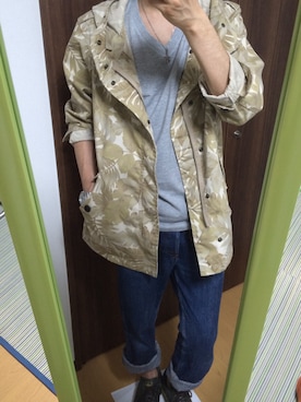 「UNIQLO Tシャツ」｜「アイテム（その他アウター）」を使った、SkySeaBlueさん（メンズ・167cm）の夏コーディネート