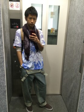 「アイテム（オールインワン・サロペット）」を使った、SkySeaBlueさん（メンズ・167cm）の春コーディネート