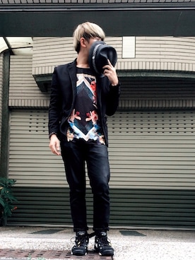 「TOPMAN（トップマン）のアイテム（スーツジャケット）」を使った、Gorbinzsheさん（メンズ・170cm）の夏コーディネート