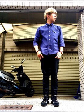 「TOPMAN（トップマン）のアイテム（スーツパンツ）」を使った、Gorbinzsheさん（メンズ・170cm）の夏コーディネート
