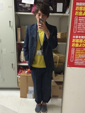 「A（エィス）のアイテム（アクセサリー）」を使った、かずきさん（メンズ・174cm）の秋コーディネート