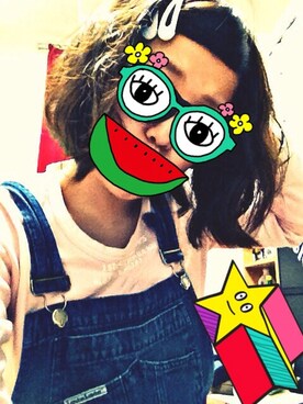 「アイテム（サロペット/オーバーオール）」を使った、imuさん（レディース・151cm・10代）の秋コーディネート