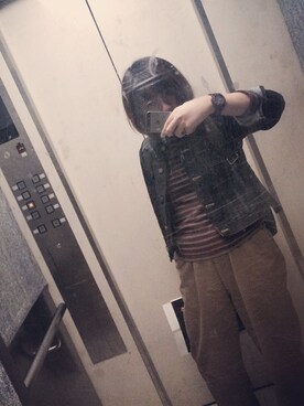 「SLOW（スロウ）のアイテム（パンツ）」を使った、miya .さん（レディース・162cm）の秋コーディネート