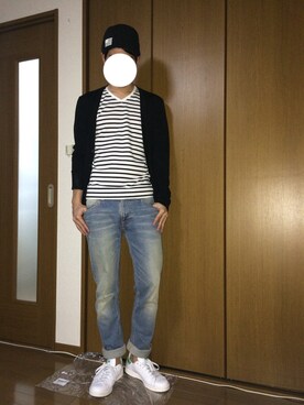 「TOMMY（トミー）のアイテム（ニットキャップ/ビーニー）」を使った、keigoさん（メンズ・174cm）の春コーディネート