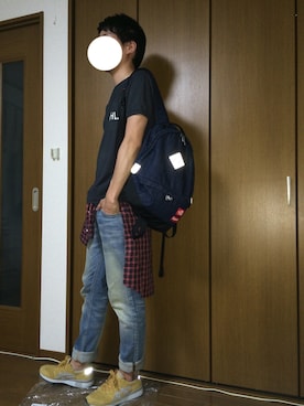 「アイテム（イエロー系）」を使った、keigoさん（メンズ・174cm）の春コーディネート