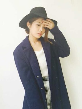 「SPIRALGIRL（スパイラルガール）のアイテム（ピーコート）」を使った、wear-icecreamさん（レディース・165cm）の冬コーディネート