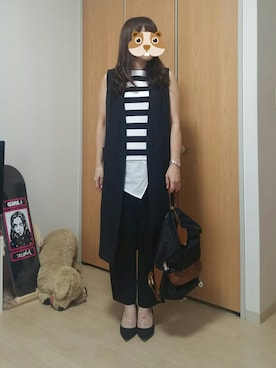 「PLST（プラステ）のアイテム（その他アウター）」を使った、みい:-)さん（レディース・154cm）の秋コーディネート