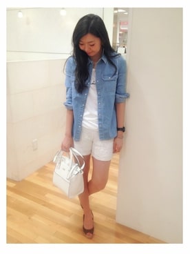 「Adam et Rope A・E・R（アダムエロペ）のアイテム（サンダル）」を使った、manaさん（レディース・168cm）の夏コーディネート