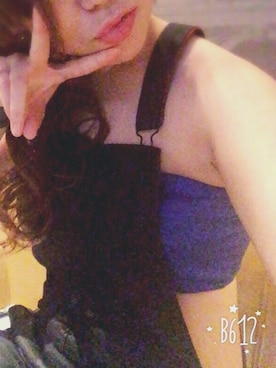 「アイテム（チューブトップ、ブルー系）」を使った、TOMOKOさん（レディース・152cm）の夏コーディネート