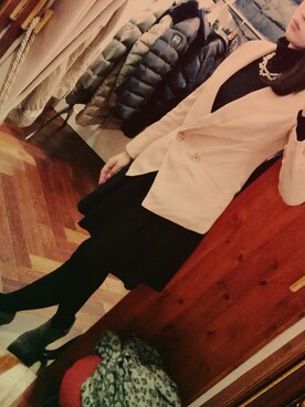 「アイテム（スーツジャケット）」を使った、Nami Matsuoさん（レディース・166cm・10代）の冬コーディネート