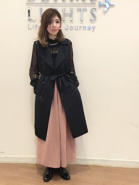「BEAMS LIGHTS」｜「アイテム（その他アウター）」を使った、TOMA22さん（レディース・164cm）の秋コーディネート