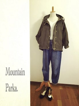 「マムジーンズ」｜gummy‼︎さん（レディース・158cm）の冬コーディネート