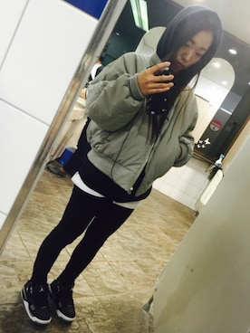 「NIKE Air Flight」｜SEJINさん（レディース・154cm）の秋コーディネート