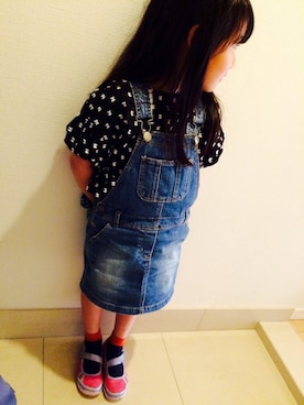 「PETIT BATEAU（プチバトー）のアイテム（スカート）」を使った、Ko&Naさん（キッズ・110cm）の春コーディネート