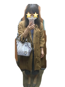 「Simplicite（サンプリシテ）のアイテム（トレンチコート）」を使った、maaさん（レディース・155cm）の春コーディネート