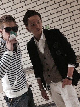 「JUNRED（ジュンレッド）のアイテム（ブーツ）」を使った、KiNさん（メンズ・173cm）の夏コーディネート