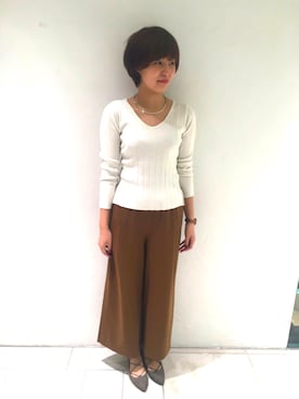 「テラコッタ」｜NATSUKOさん（レディース・167cm）の秋コーディネート