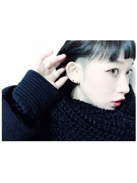 「머플러」｜HAZUKI SAWADAさん（レディース・150cm）の冬コーディネート