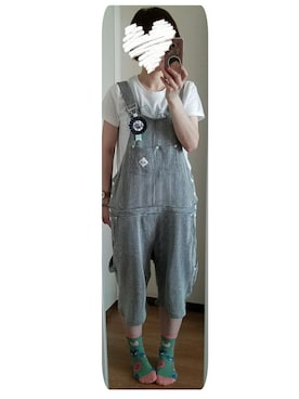 「にゃー」｜「アイテム（オールインワン・サロペット）」を使った、らぶこさん（レディース・162cm）の夏コーディネート