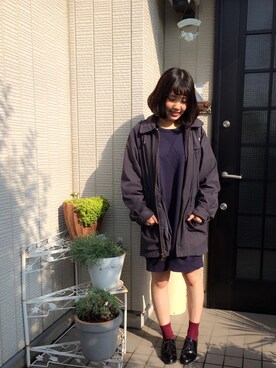 「ALLUMER（アリュメール）のアイテム（ワンピース/ドレス）」を使った、yuriさん（レディース・150cm）の秋コーディネート
