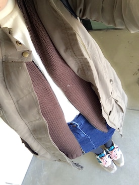 「GOGOSING（ゴゴシング）のアイテム（その他アウター）」を使った、きなこもちさん（レディース・160cm）の冬コーディネート