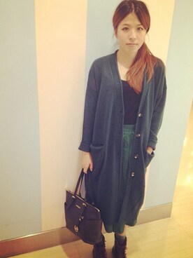 「MichaelKors」｜「アイテム（ダッフルコート）」を使った、Kaelaさん（レディース・165cm）の秋コーディネート