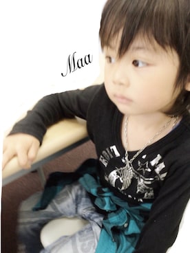 「息子コーデ」｜「アイテム（アクセサリー）」を使った、Maa_Hiiさん（キッズ・100cm）の冬コーディネート