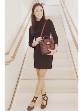 「mulberry」｜Hanli Hoeferさん（レディース・174cm）の秋コーディネート