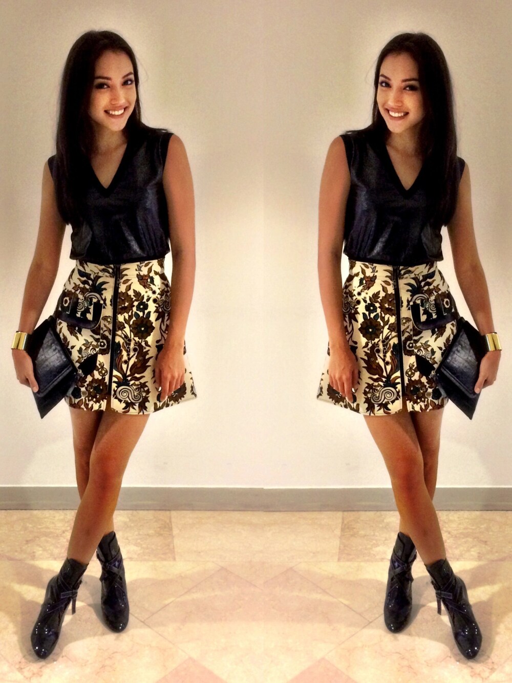 「louisVuiton、Louis Vuitton、LVSG」｜「LOUIS VUITTONのアイテム（その他トップス、ブラック系）」を使った、Hanli Hoeferさん（レディース・174cm）の秋コーディネートの1枚目の写真