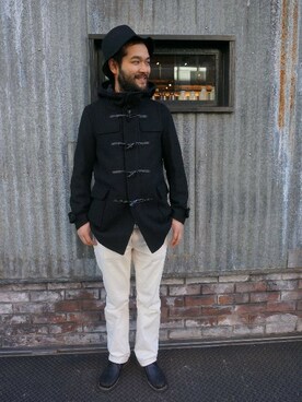 「tk.TAKEO KIKUCHI（ティーケータケオキクチ）のアイテム（ダッフルコート）」を使った、TK STAFF 007さん（メンズ・178cm）の秋コーディネート