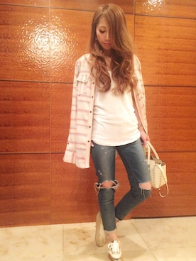 「DRWCYS（ドロシーズ）のアイテム」を使った、Risa♡さん（レディース・156cm）の夏コーディネート