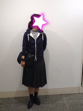 「MID by MIDWEST（ミッド バイ ミッドウエスト）のアイテム（スカート）」を使った、akiフォーさん（レディース・163cm）の秋コーディネート